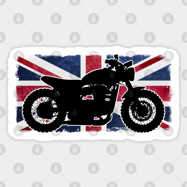 Triumph Custom Scrambler | British Flag Sticker by SW-Longwave